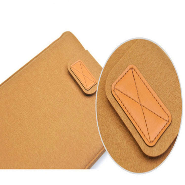 Vertical Felt Laptop Bag Tablet Sleeve Bag, Size: 11 Inch(Khaki)