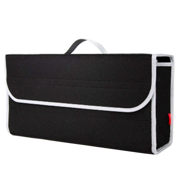 Car Trunk Felt Folding Storage Box Car Finishing Box(Black Large)