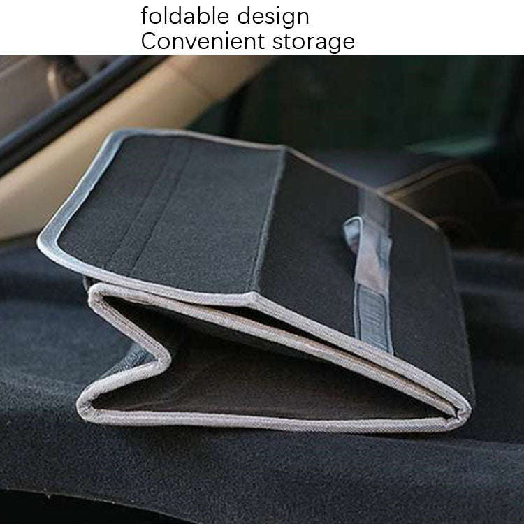 Car Trunk Felt Folding Storage Box Car Finishing Box(Deep Gray Large)