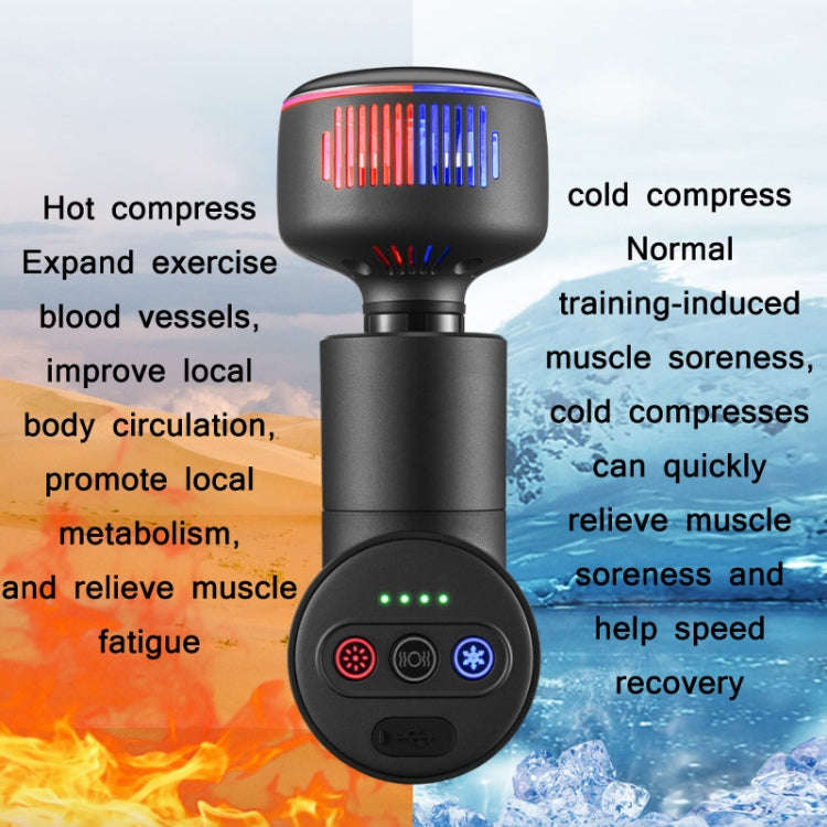 Cooling Hot Compress Fascia Muscle Relaxation Brushless Massager(Grinding White)