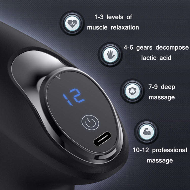 PS818 Variable Speed Vibrating Mini Muscle Fascia Relax Massager, Specification: 12 Gear (Red)