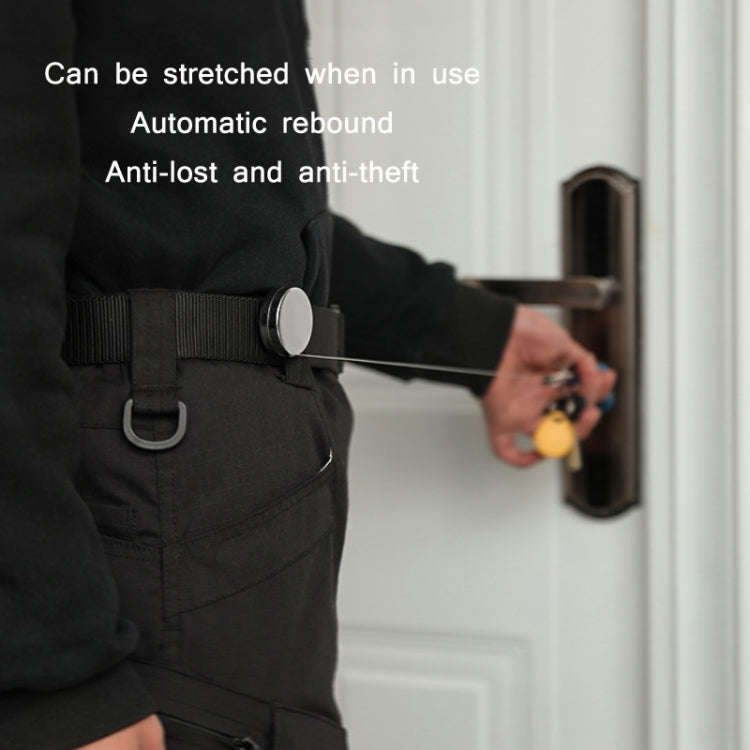 High Resilience Telescopic Steel Wire Anti-Lost Anti-Theft Key Ring(No Pattern)