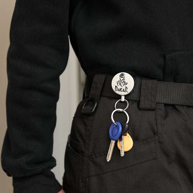 High Resilience Telescopic Steel Wire Anti-Lost Anti-Theft Key Ring(No Pattern)