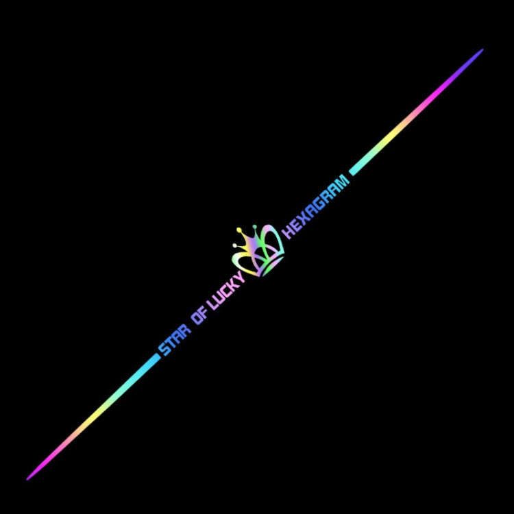 2pcs 60cm Colorful Laser Car Stickers Body Scratches Cover Car Stickers(Crown 9137c)