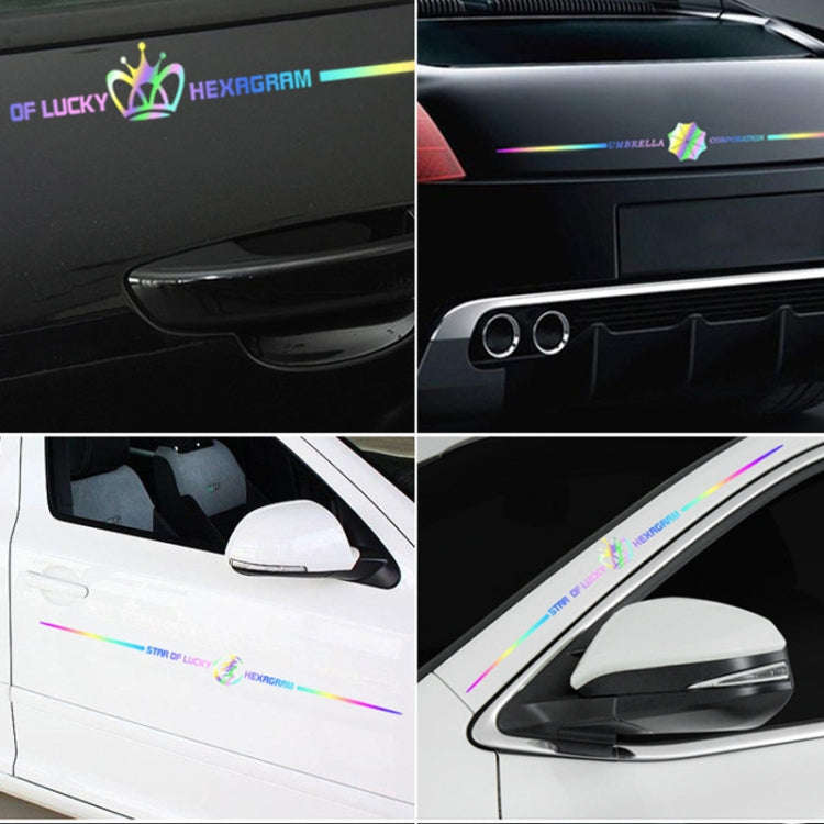 2pcs 60cm Colorful Laser Car Stickers Body Scratches Cover Car Stickers(Skeleton 9137D)