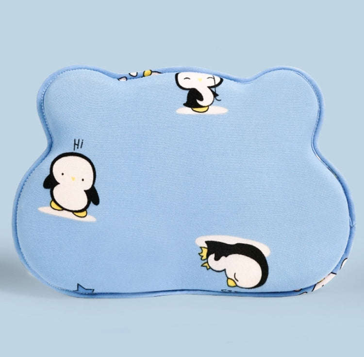 Baby Pillow Bear Styling Pillow Baby Memory Foam Cute Pillow(Blue)