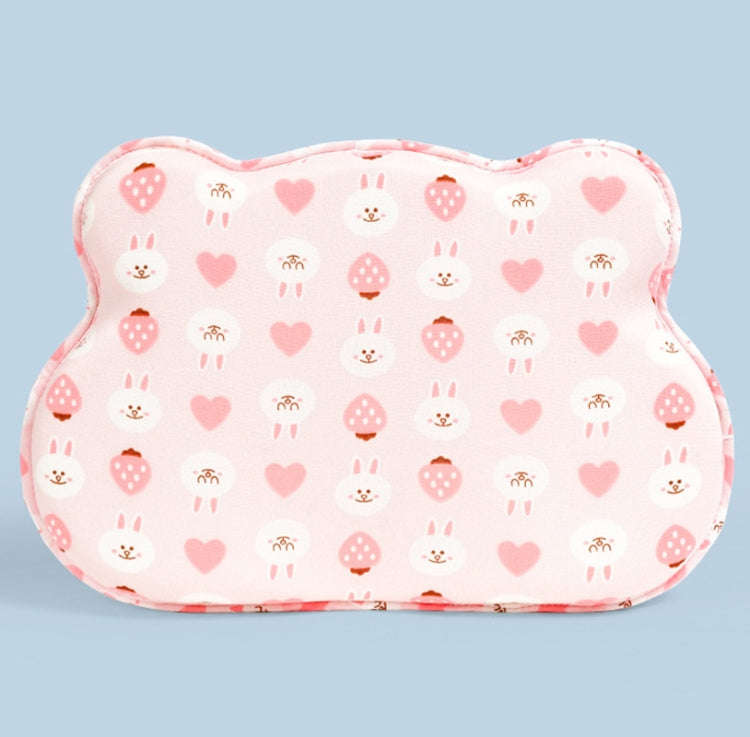 Baby Pillow Bear Styling Pillow Baby Memory Foam Cute Pillow(Pink)