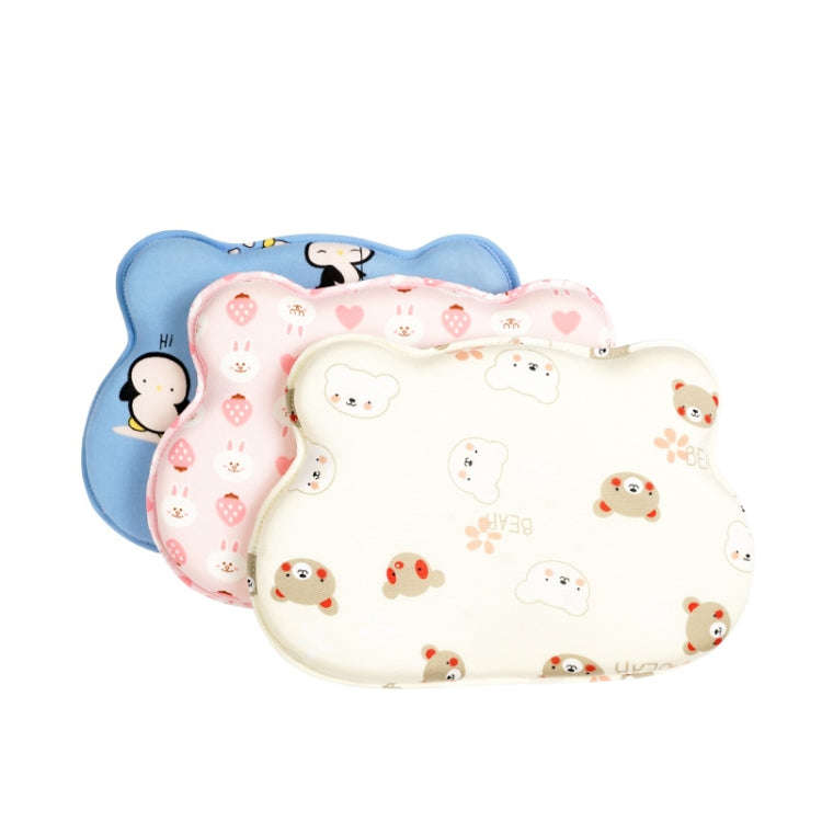 Baby Pillow Bear Styling Pillow Baby Memory Foam Cute Pillow(Blue)