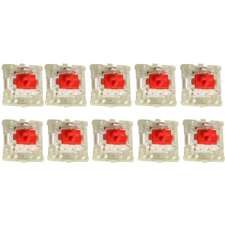 10PCS Cherry MX RGB Transparent Shaft Switch Mechanical Keyboard Triangular Shaft Body, Color: Re...