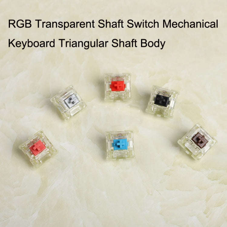 10PCS Cherry MX RGB Transparent Shaft Switch Mechanical Keyboard Triangular Shaft Body, Color: Gr...