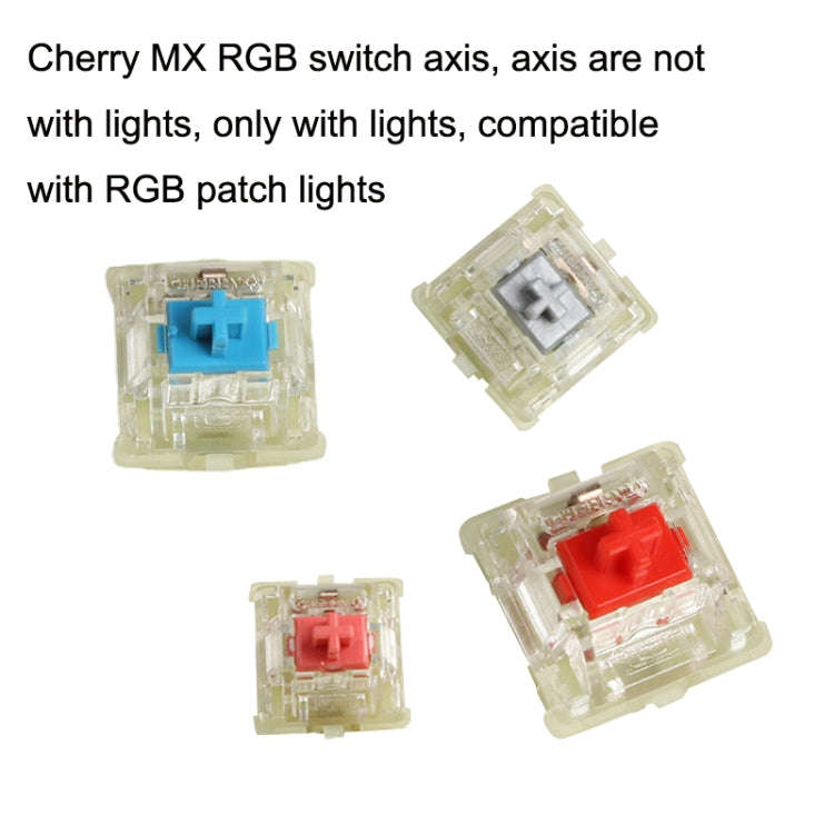 10PCS Cherry MX RGB Transparent Shaft Switch Mechanical Keyboard Triangular Shaft Body, Color: Gr...