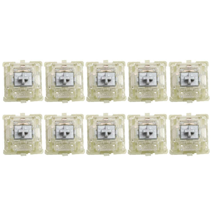 10PCS Cherry MX RGB Transparent Shaft Switch Mechanical Keyboard Triangular Shaft Body, Color: Si...