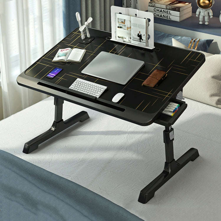N6 Liftable and Foldable Bed Computer Desk, Style: Drawer+Shelf+USB