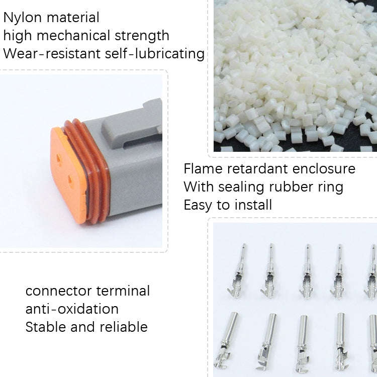 4 PCS DT04-2P / DT06-2S With Copper Car Waterproof Connector Conductive Connection Terminal