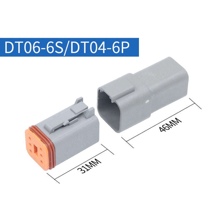 2 PCS DT04-6P / DT06-6S With Copper Car Waterproof Connector Conductive Connection Terminal