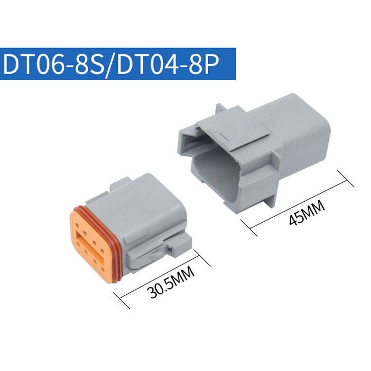2 PCS DT04-8P / DT06-8S With Copper Car Waterproof Connector Conductive Connection Terminal