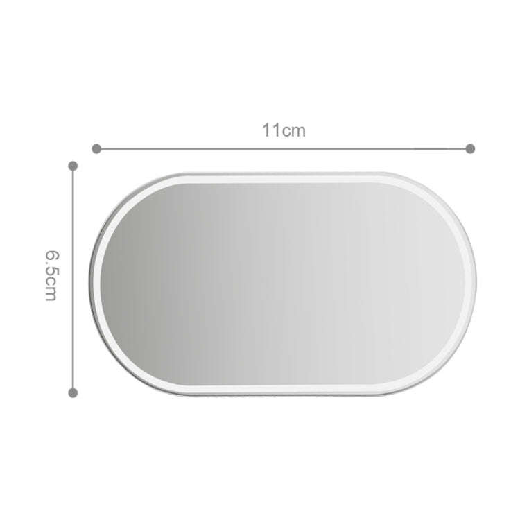 Sun Visor High-Definition Mirror Stainless Steel Makeup Mirror Oval Small