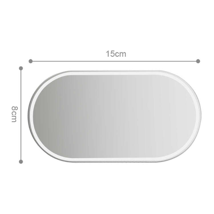 Sun Visor High-Definition Mirror Stainless Steel Makeup Mirror Oval Large