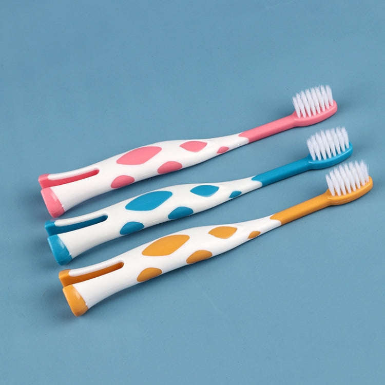 3pcs /Set RAOYI Giraffe Fine Hair Children Toothbrush Baby Cartoon Toothbrush(Yellow+Blue+Red)