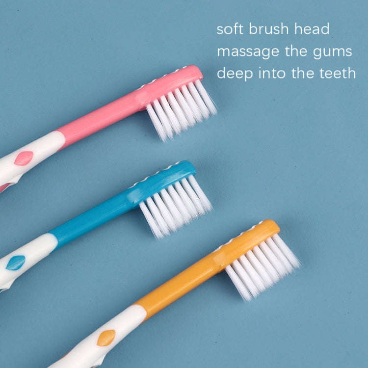 3pcs /Set RAOYI Giraffe Fine Hair Children Toothbrush Baby Cartoon Toothbrush(Yellow+Blue+Red)