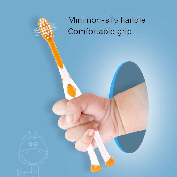 3pcs /Set RAOYI Giraffe Fine Hair Children Toothbrush Baby Cartoon Toothbrush(Yellow+Blue+Red)