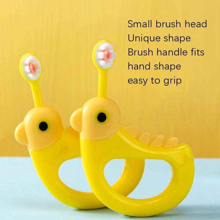 2 PCS RAOYI Cartoon Small Yellow Chicken Soft Hair Toothbrush(Yellow)