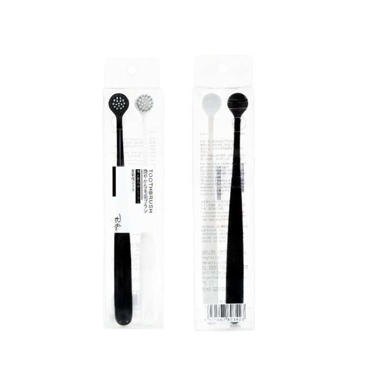 3 Boxes RAOYI Spiral Hair Couple Teeth Brush Small Round Head Adult Soft Hair Toothbrush(Black+Wh...