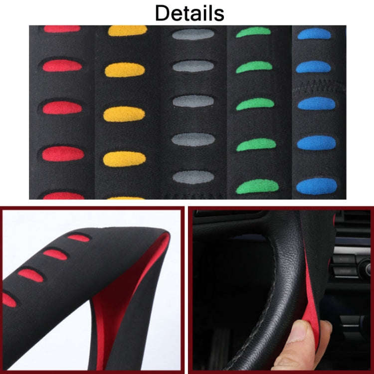 Sports Punched EVA Car Steering Wheel Cover, Size: 38cm(Blue)