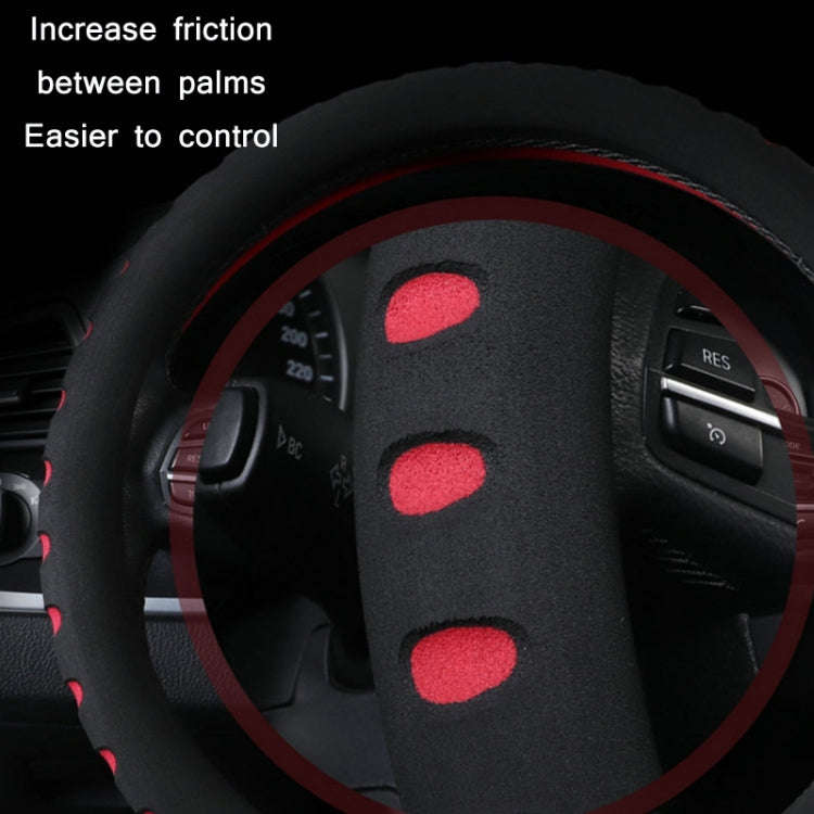 Sports Punched EVA Car Steering Wheel Cover, Size: 38cm(Blue)
