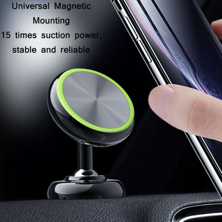 Car Aluminum Alloy Magnetic Mobile Phone Holder, Colour: Black (Luminous)