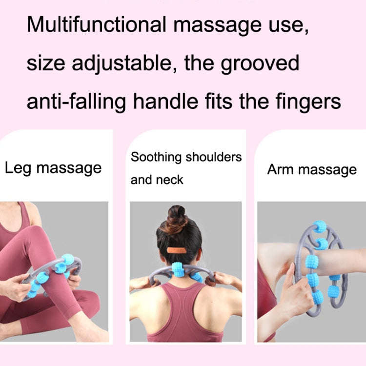 Eight Round Yoga Training Roller Ring-Shaped Leg Massager(Blue)
