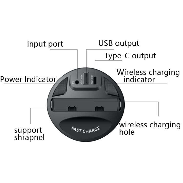 Car Cup 4 In 1 Wireless Charger Support 15W/10W/7.5W/5W Wireless Charging(X13)