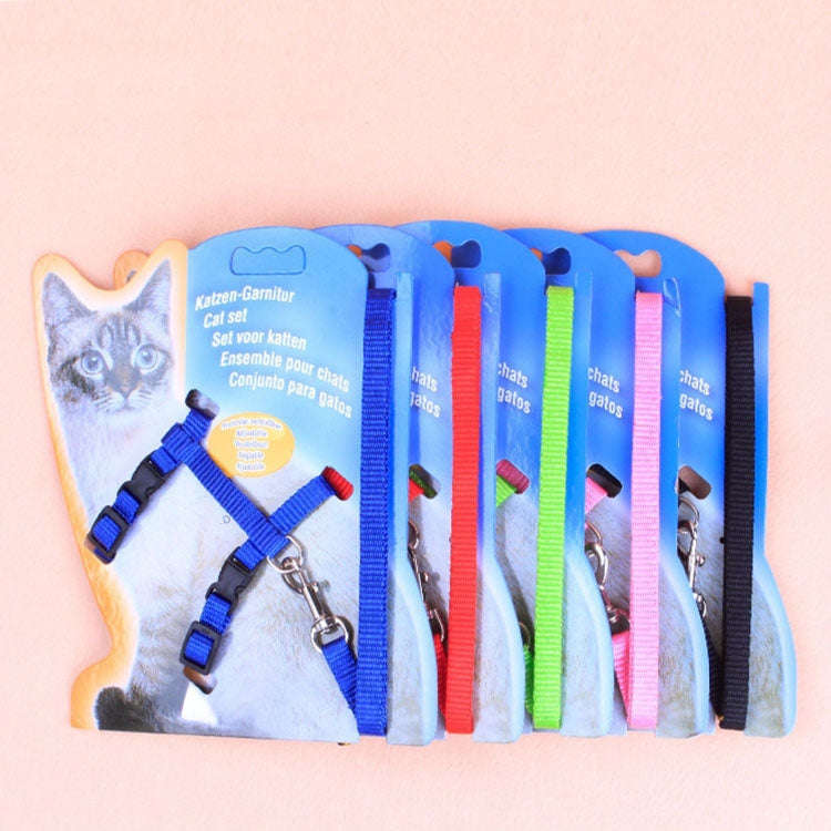 I-shaped Nylon Cat Leash Pet Chest Strap(Red)