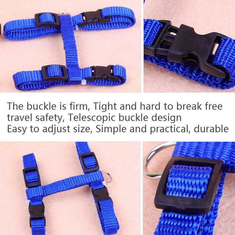 I-shaped Nylon Cat Leash Pet Chest Strap(Blue)