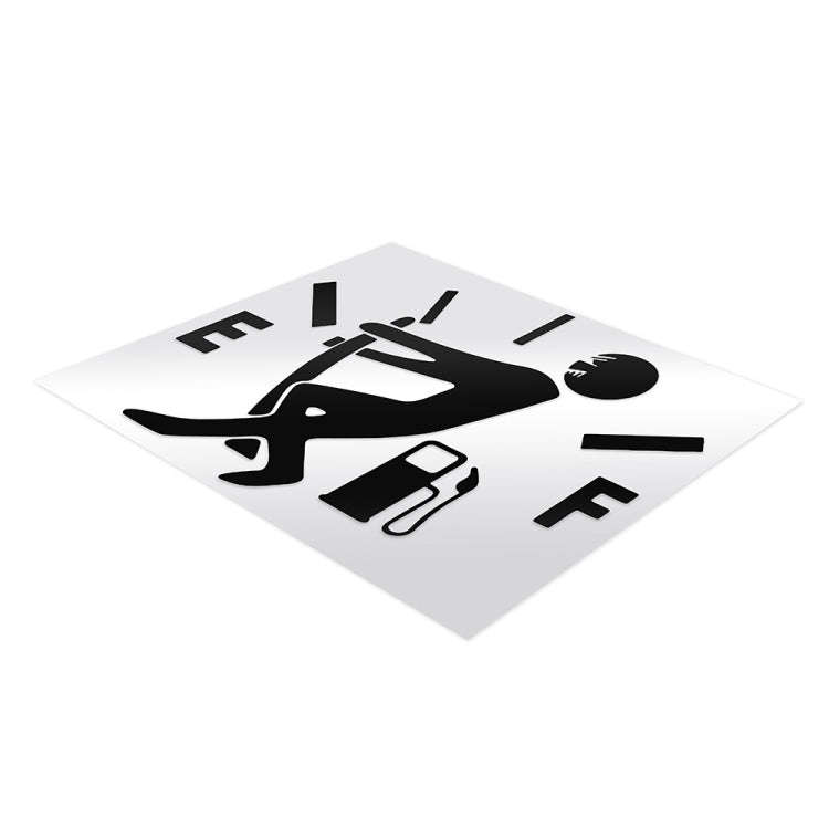 Pull Fuel Tank Pointer To Full Hellaflush Reflective Vinyl Car Sticker(Silver White)