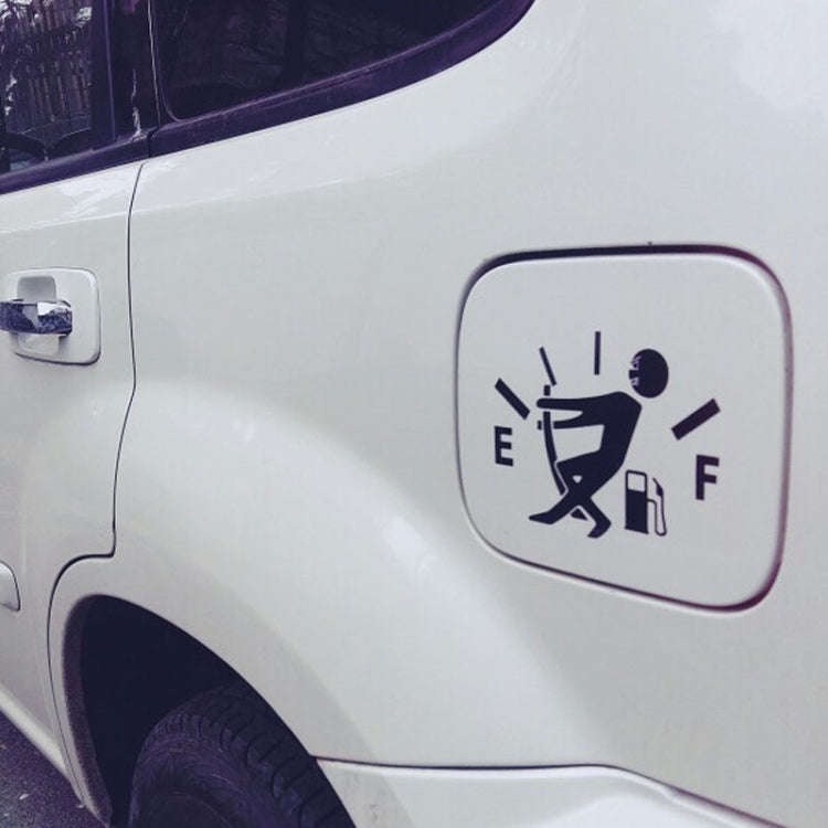 Pull Fuel Tank Pointer To Full Hellaflush Reflective Vinyl Car Sticker(Silver White)