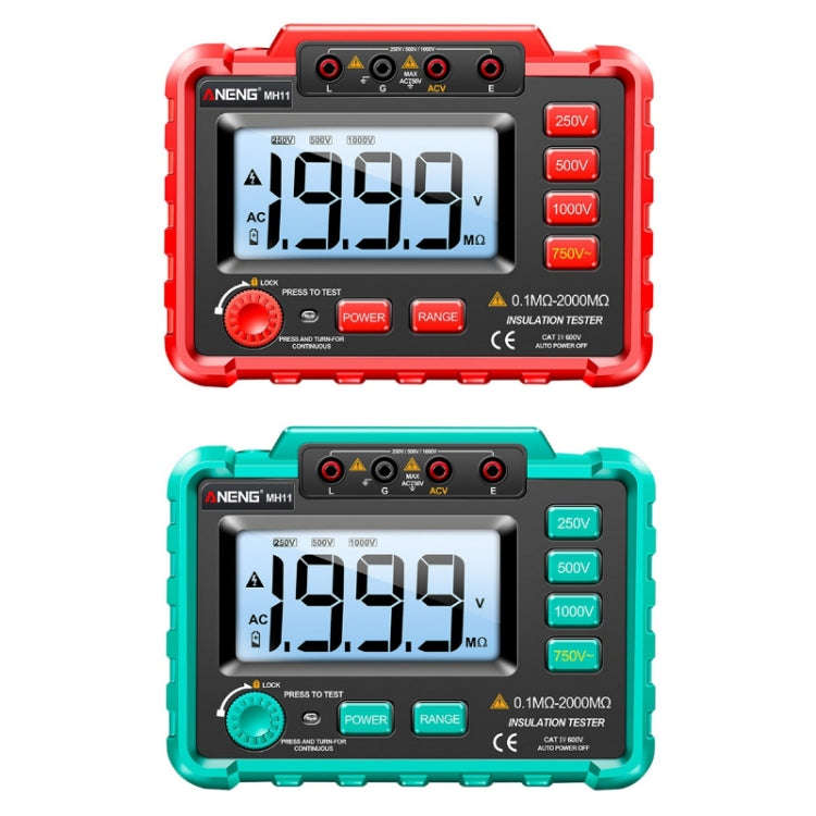 ANENG MH11 High Voltage Digital Insulation Resistance Voltage Tester(Red)