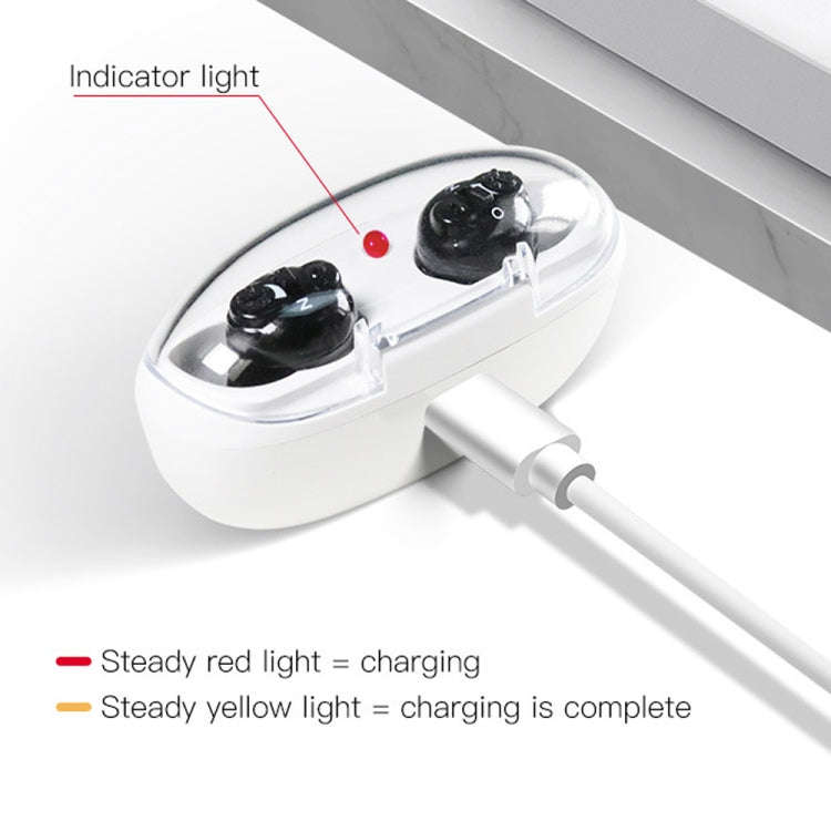 Magnetic Charge Dual-unit Sound Collector, Specification: EU Plug(Black)