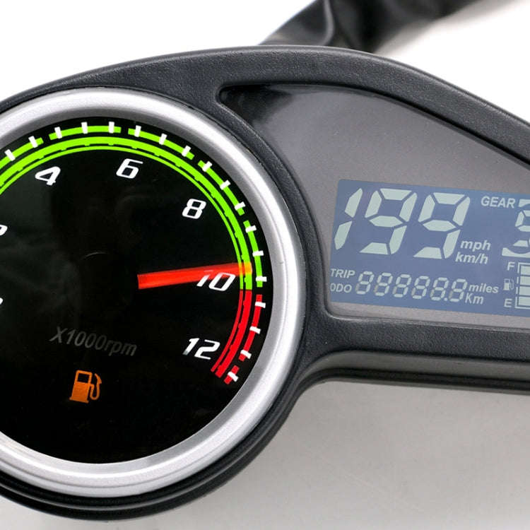 Motorcycle Universal Retrofit Speed Instrument LCD Mileage