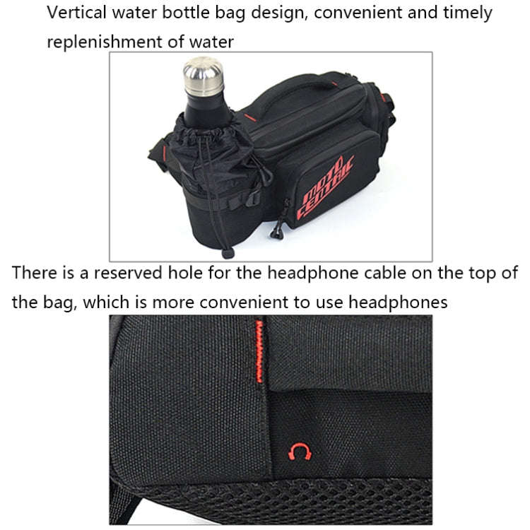 MOTOCENTRIC 11-MC-0112 Multifunctional Motorcycle Riding Messenger Waist Bag(Blue)