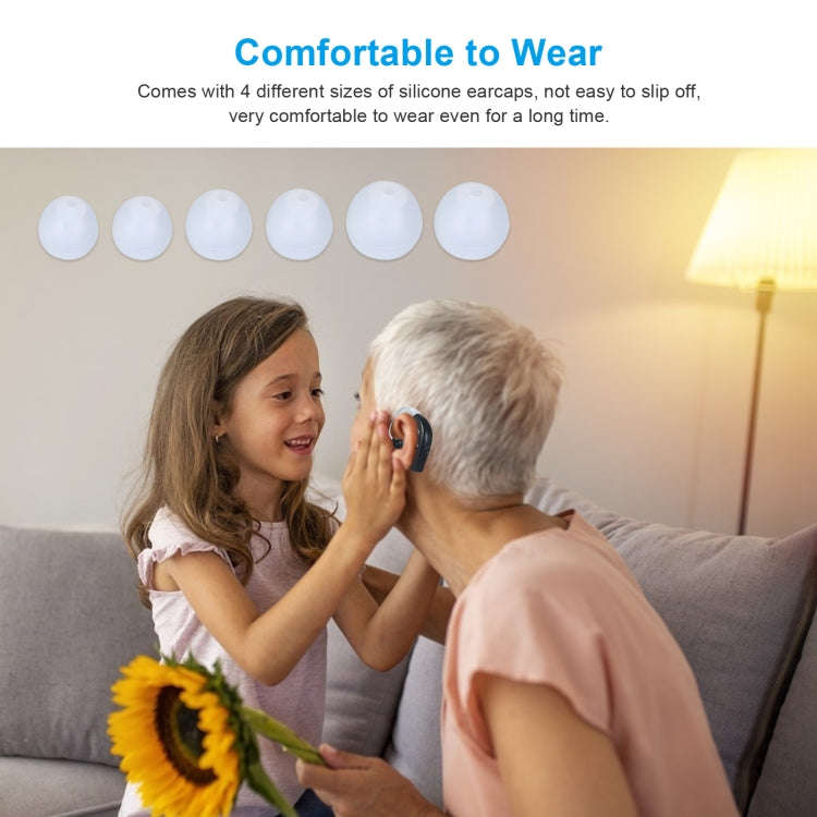 Rechargeable Hearing Aids for Seniors Personal Sound Amplifier with Charging Base,EU Plug(Black)