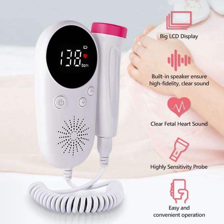 W8-25 Fetal Heart Rate Doppler Battery Powered Household Heartbeat Monitor