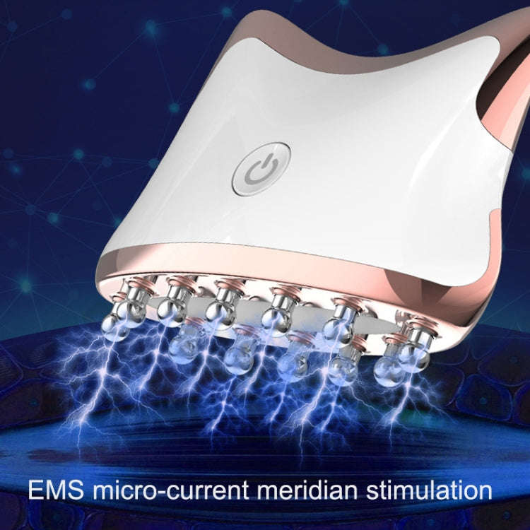 SM-2102 EMS Color Light Meridian Dredging Scraping Massager(White Gold)