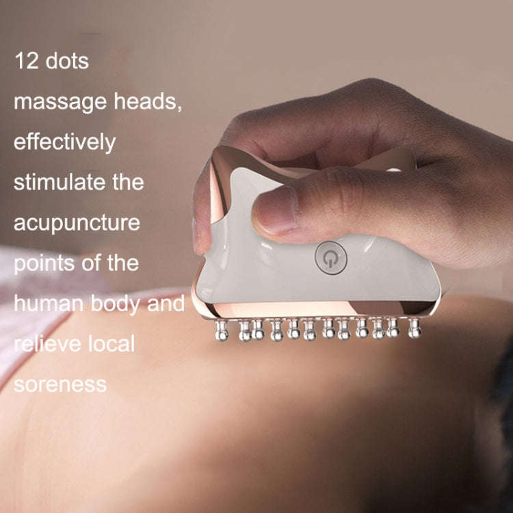 SM-2102 EMS Color Light Meridian Dredging Scraping Massager(White Gold)