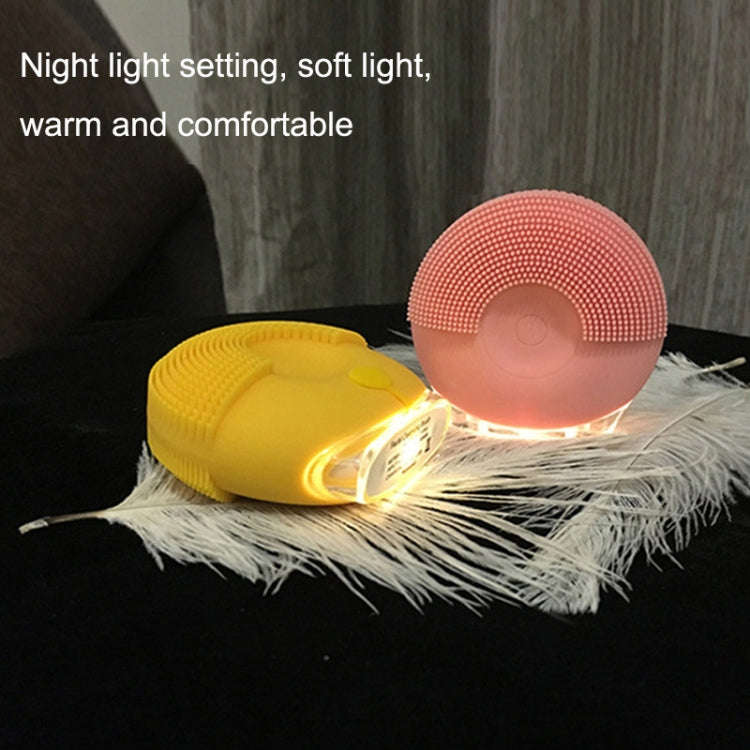 Silicone Sound Wave Vibration Massage Cleansing Bristles Pore Cleaning Beauty Brush, Colour: Green