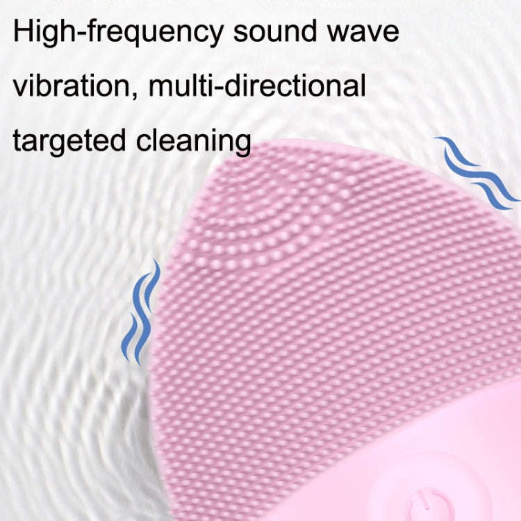 Mini Silicone Cleansing Instrument Washing Face Brush(Blue)