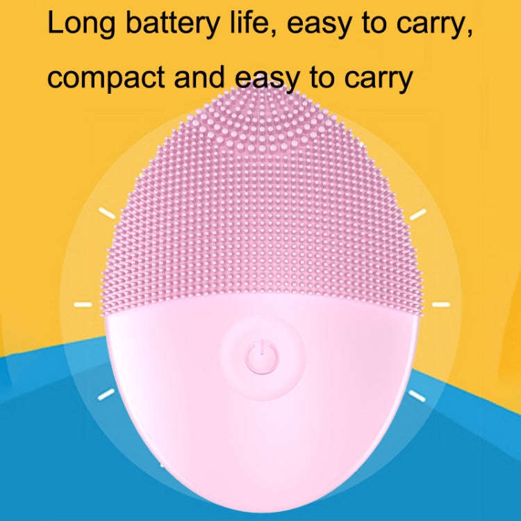 Mini Silicone Cleansing Instrument Washing Face Brush(Blue)