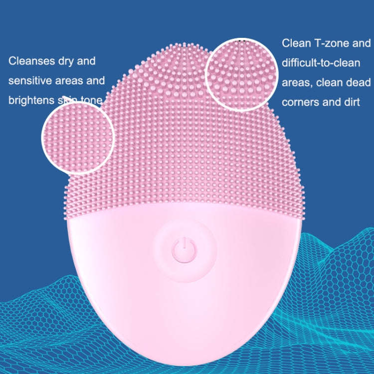 Mini Silicone Cleansing Instrument Washing Face Brush(Blue)