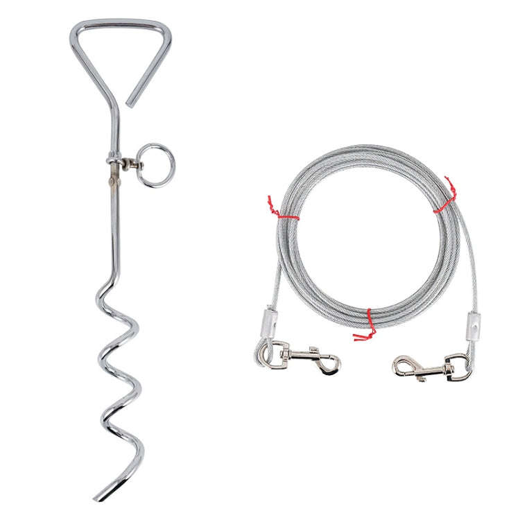 Outdoor Pet Leash Stainless Steel Ground Nail Fixing Bolt, Specification Classic + Wire Rope