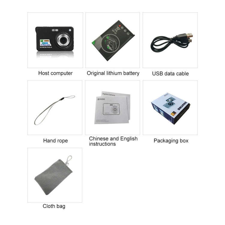K09 48 Million Pixel CCD HD Digital Camera Retro Self-Portrait Video Camera(Silver)